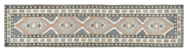 2x11 Colorful Old & Vintage Turkish Runner Rug