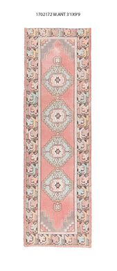 3x10 Old & Vintage Turkish Area Runner Rug