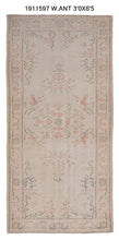 3x6 Old & Vintage Turkish Area Runner Rug