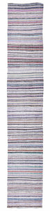 4x21 Colorful Vintage Turkish Runner Rug