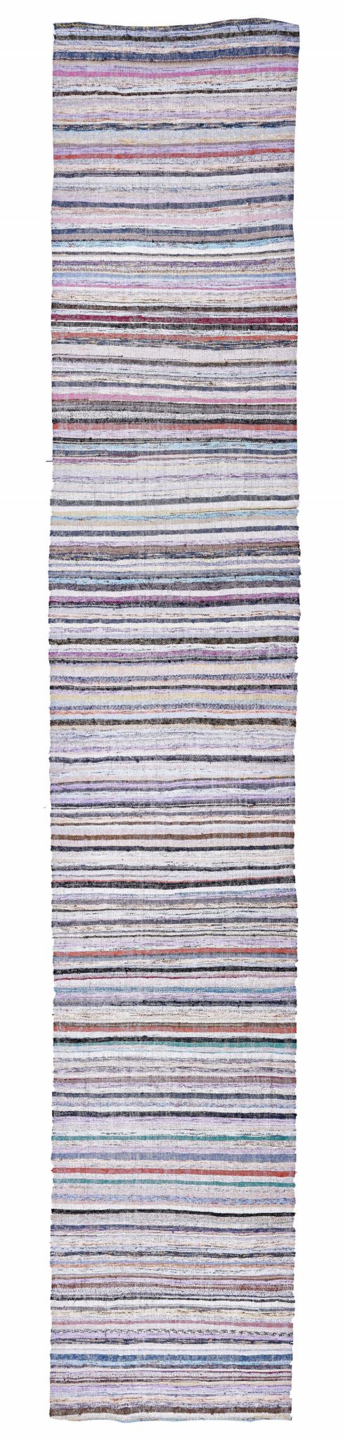 4x21 Colorful Vintage Turkish Runner Rug