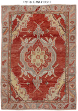 4x6 Red Vintage Turkish Area Rug
