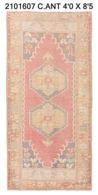 4x8 Old & Vintage Turkish Area Rug