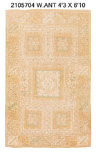 4x7 Old & Vintage Turkish Area Rug