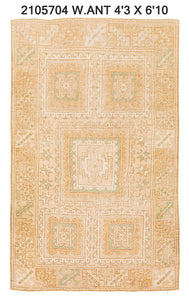 4x7 Old & Vintage Turkish Area Rug