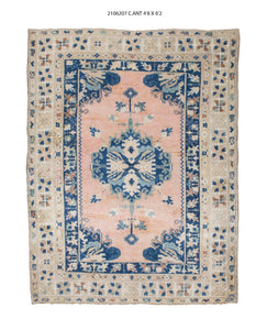 5x6 Old & Vintage Turkish Area Rug