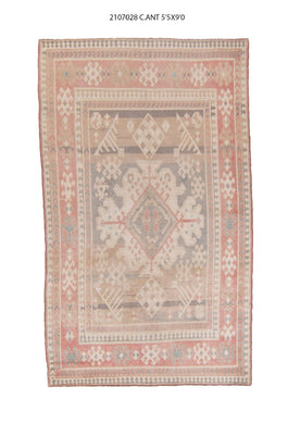 5x9 Old & Vintage Turkish Area Rug