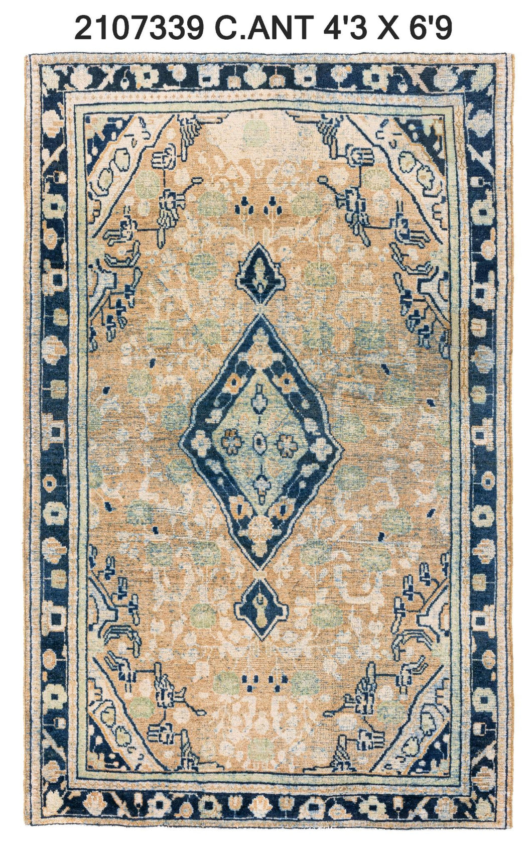 4x7 Old & Vintage Turkish Area Rug