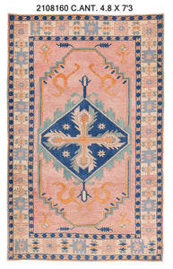 5x7 Old & Vintage Turkish Area Rug