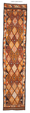 3x13 Old & Vintage Turkish Area Rug