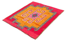4x4 Old & Vintage Turkish Area Rug