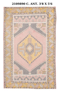 4x6 Old & Vintage Turkish Area Rug
