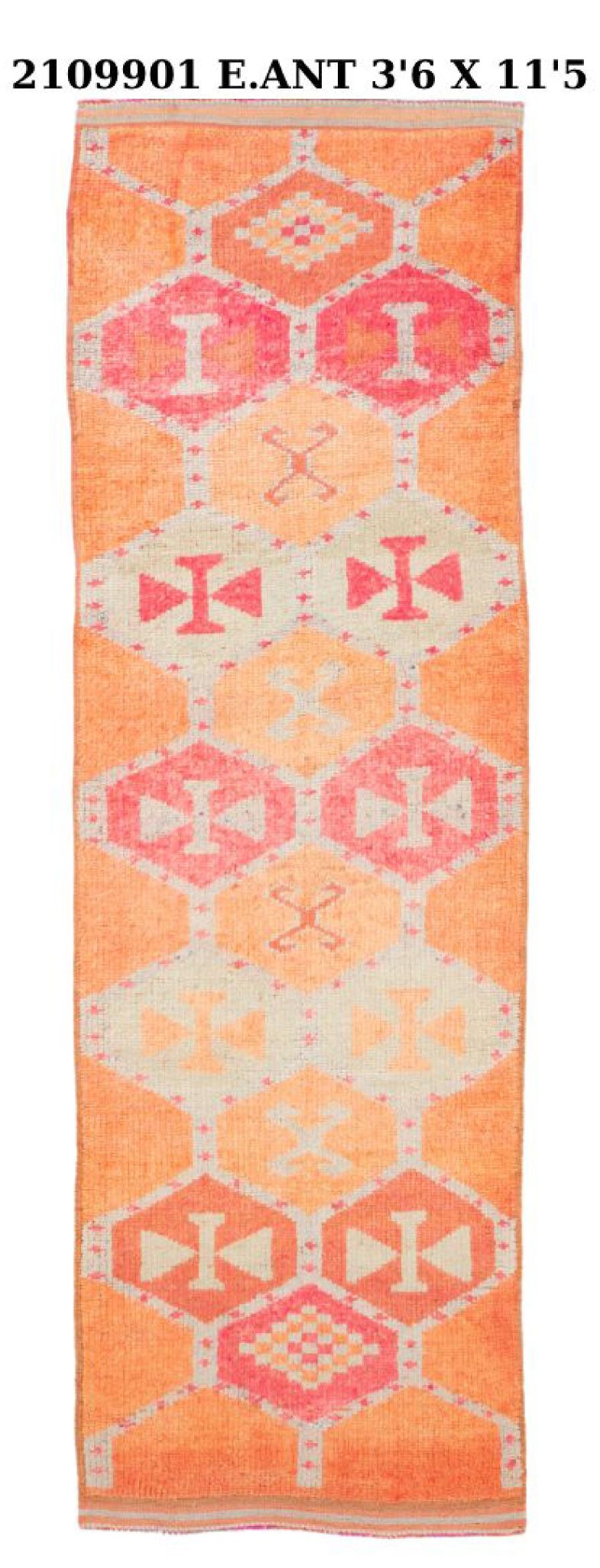 4x11 Old & Vintage Turkish Area Runner Rug