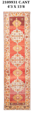 4x16 Old & Vintage Turkish Area Rug