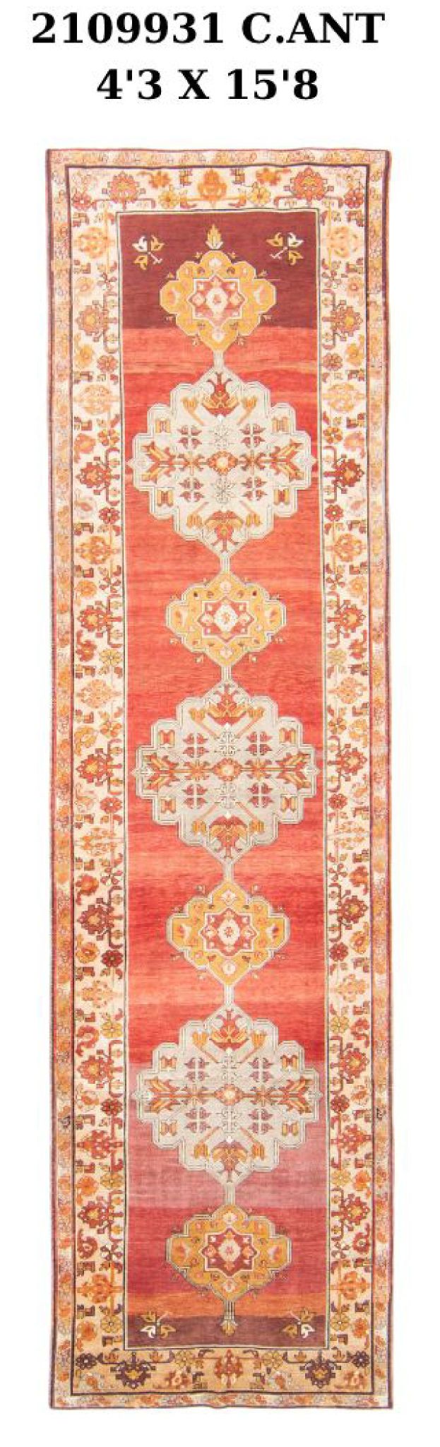 4x16 Old & Vintage Turkish Area Rug