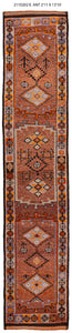 3x14 Old & Vintage Turkish Area Runner Rug