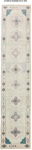 3x16 Modern Oushak Area Runner Rug