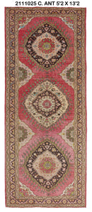 5x13 Old & Vintage Turkish Area Rug