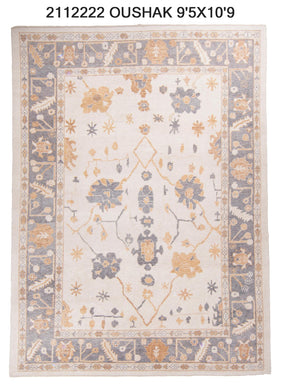 9x11 Modern Oushak Area Rug