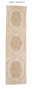 3x13 Old & Vintage Turkish Area Runner Rug
