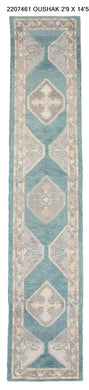 3x14 Modern Oushak Area Runner Rug