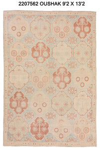 9x13 Modern Oushak Area Rug