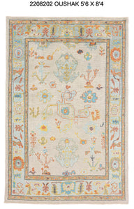 6x8 Modern Oushak Area Rug