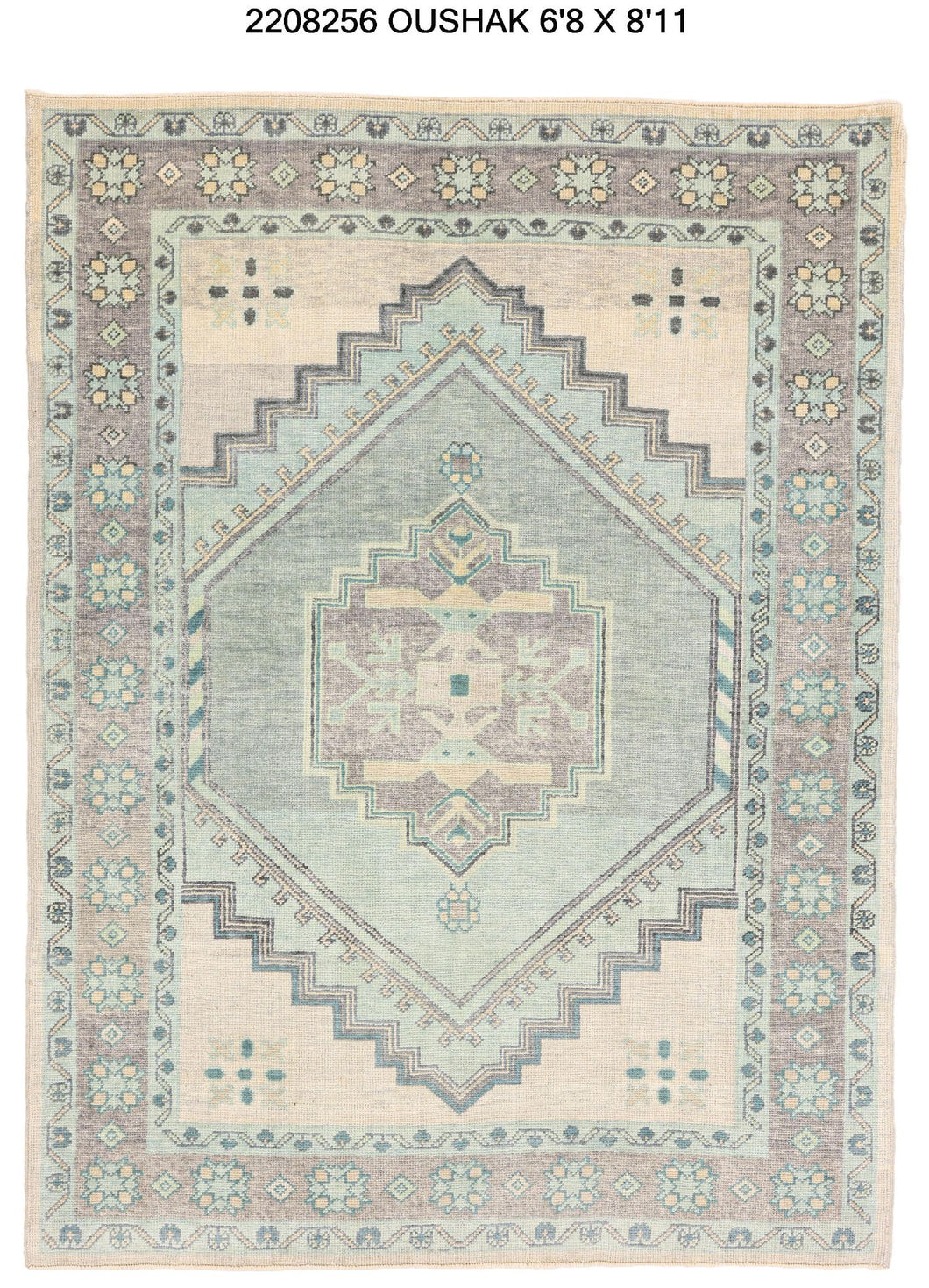 7x9 Modern Oushak Area Rug