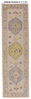 3x10 Modern Oushak Area Runner Rug