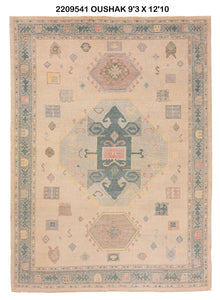 9x13 Modern Oushak Area Rug