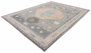 8x11 Modern Oushak Area Rug