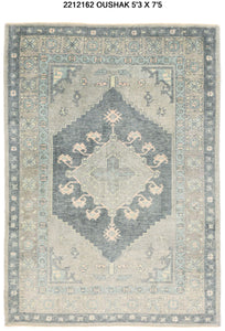 5x7 Modern Oushak Area Rug