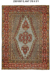 4x5 Old & Vintage Turkis Area Rug