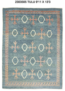 10x13 Modern Tulu Area Rug