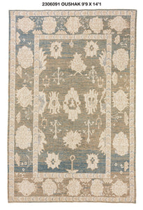 10x14 Modern Oushak Area Rug