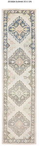3x13 Modern Oushak Area Runner Rug