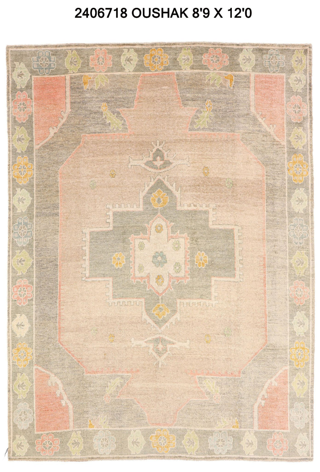 9x12 Modern Oushak Area Rug