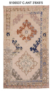 4x6 Old & Vintage Turkish Area Rug