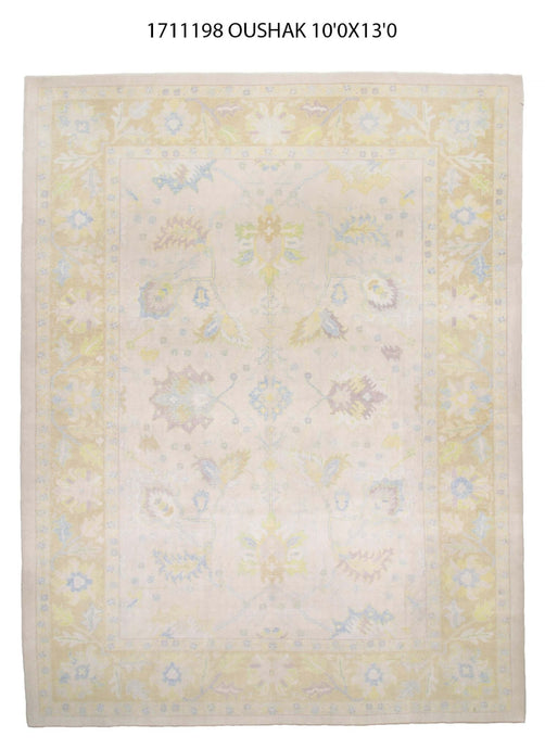 10x13 Colorful Modern Oushak Area Rug