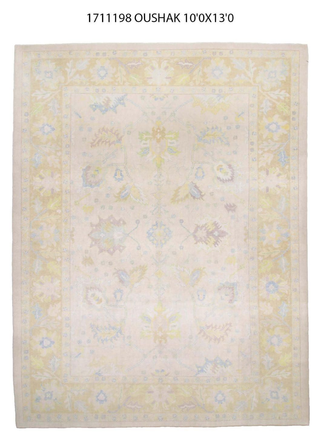 10x13 Colorful Modern Oushak Area Rug