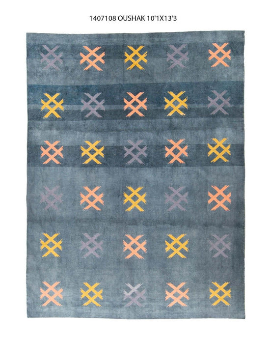10x13 Colorful Vintage Turkish Area Rug
