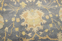 10x14 Blue Modern Oushak Area Rug