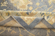 10x14 Blue Modern Oushak Area Rug