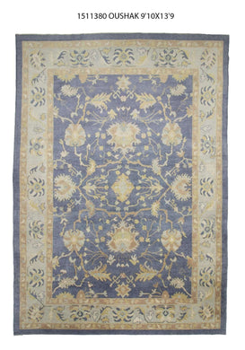 10x14 Blue Modern Oushak Area Rug