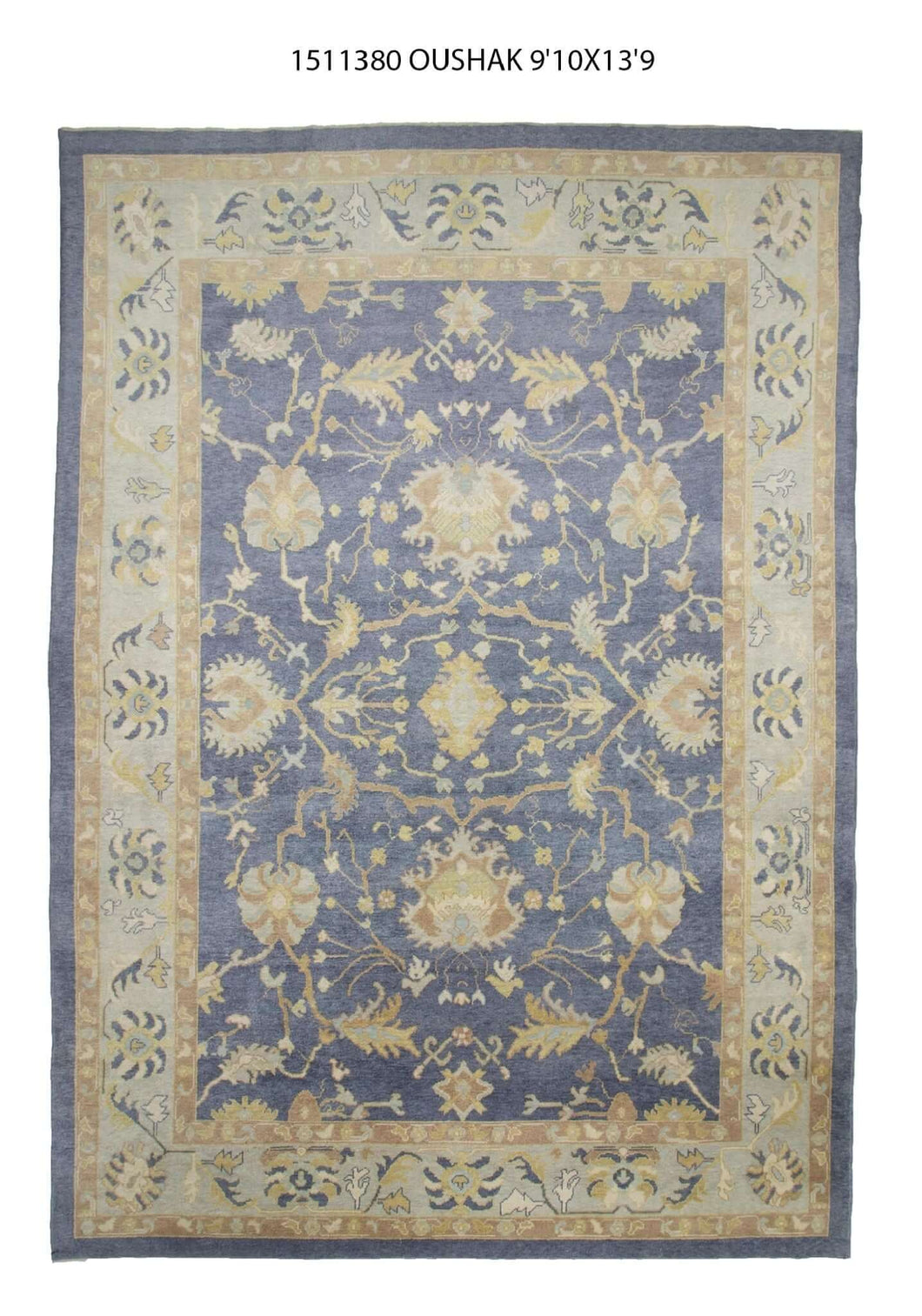 10x14 Blue Modern Oushak Area Rug