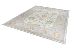 11x14 Beige Oushak Area Rug