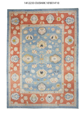 11x15 Colorful Modern Oushak Area Rug