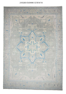12x17 Modern Oushak Area Rug