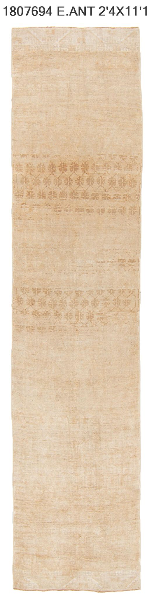 2x11 Old & Vintage Turkish Area Runner Rug