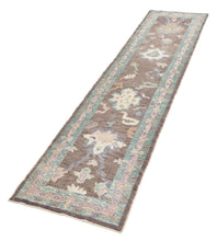 2x12 Colorful Modern Oushak Runner Rug